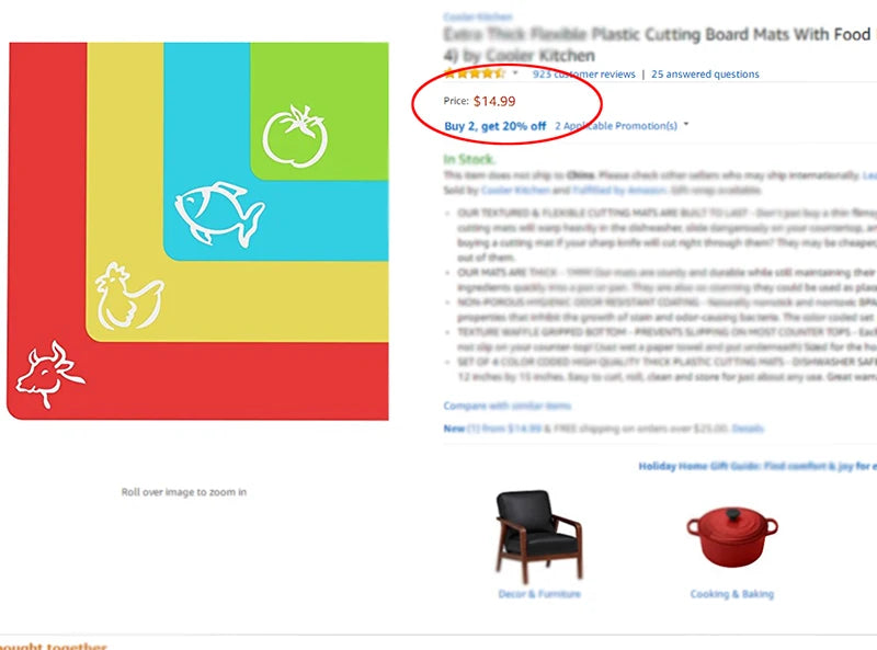 Flexible Plastic Non-Slip Chopping Boards