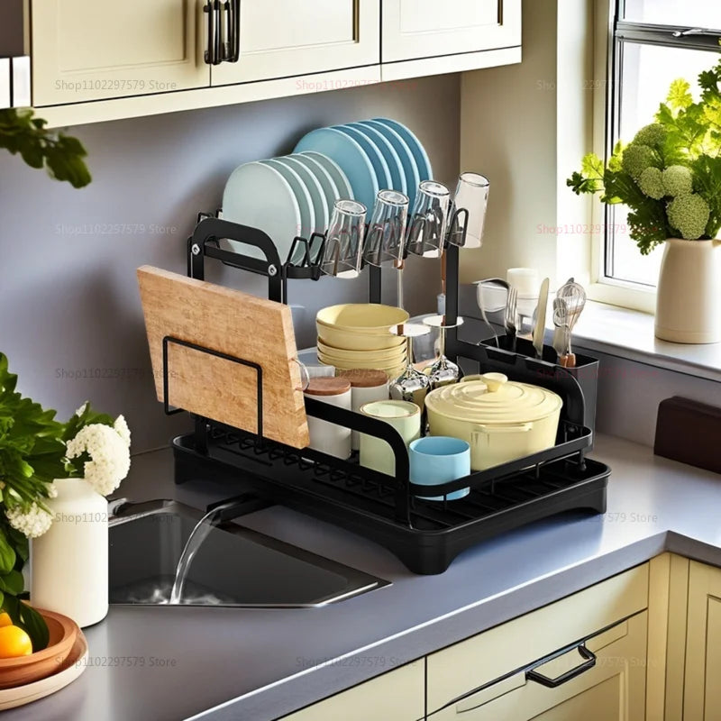 Kitchen Bowl and Chopstick Rack Multi Functional Drainage Kitchen Countertop Storage Rack Better Water Filtration Tool