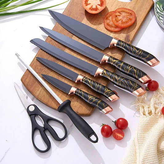 8-Piece Japanese Stainless Steel Kitchen Knife Set