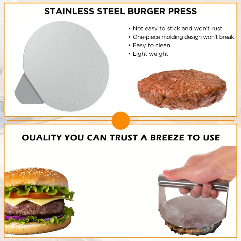 Stainless Steel Smash Burger Press