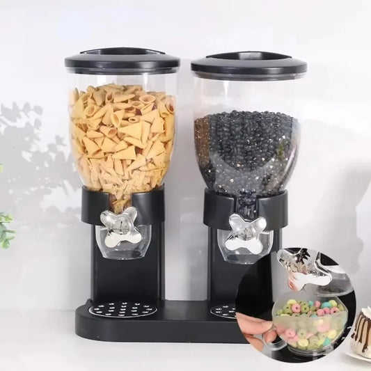 Rotating Button Extraction Kitchen Cereal Jars Kitchen Food Dispenser Safe Airtight High Kitchen Miscellaneous Grain Sealed Jar