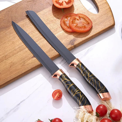 8-Piece Japanese Stainless Steel Kitchen Knife Set