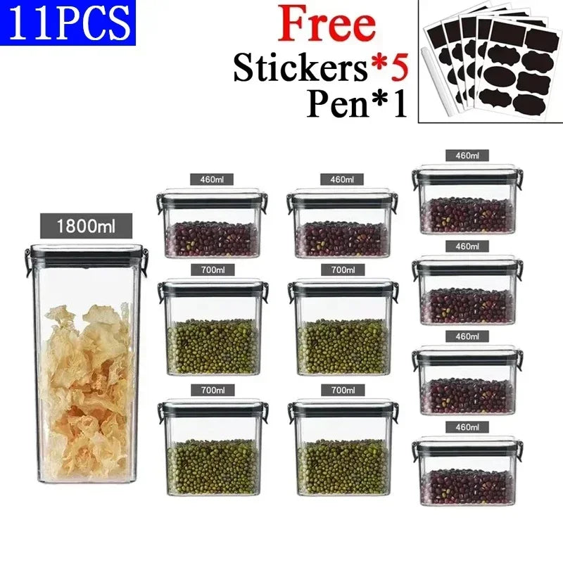 460-1800Ml Sets Kitchen Stackable Sealed Jar