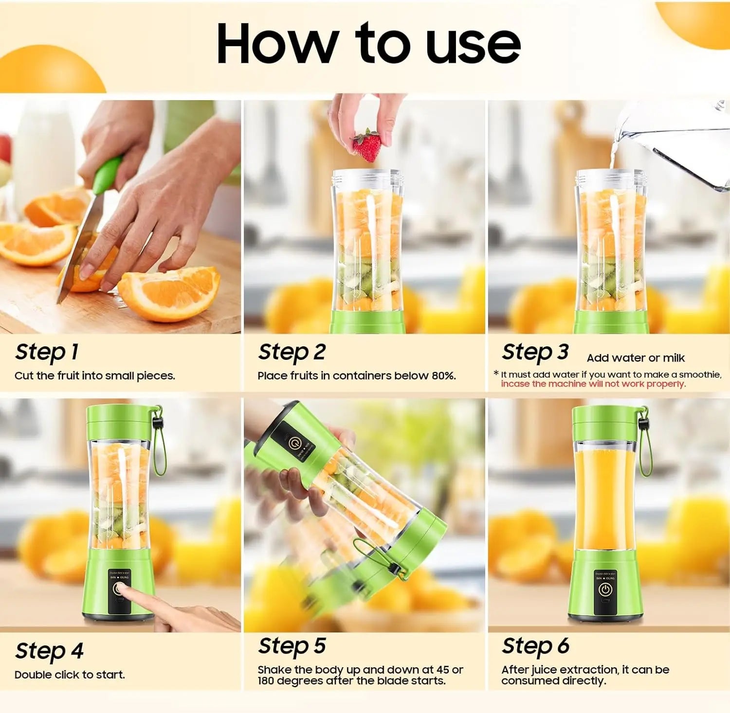 380mL Mini Electric Juicer