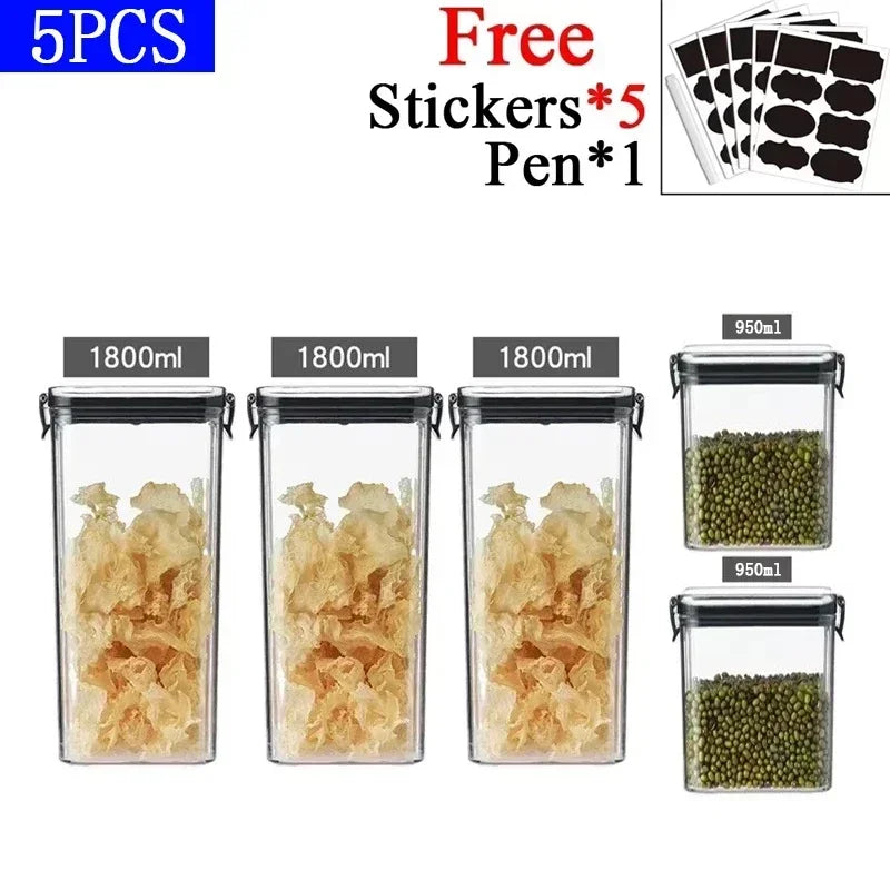 460-1800Ml Sets Kitchen Stackable Sealed Jar