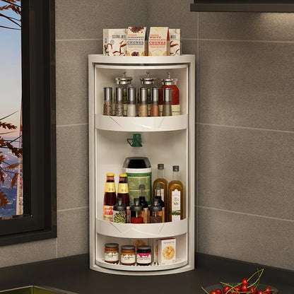 360° Rotating Kitchen Corner Storage Rack