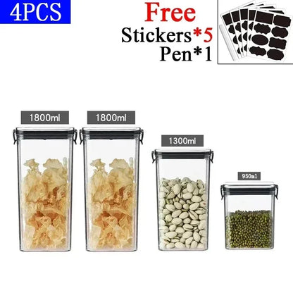 460-1800Ml Sets Kitchen Stackable Sealed Jar