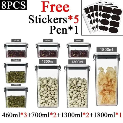 460-1800Ml Sets Kitchen Stackable Sealed Jar