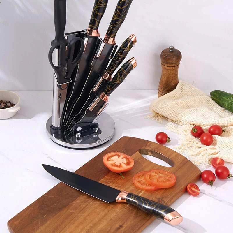 8-Piece Japanese Stainless Steel Kitchen Knife Set