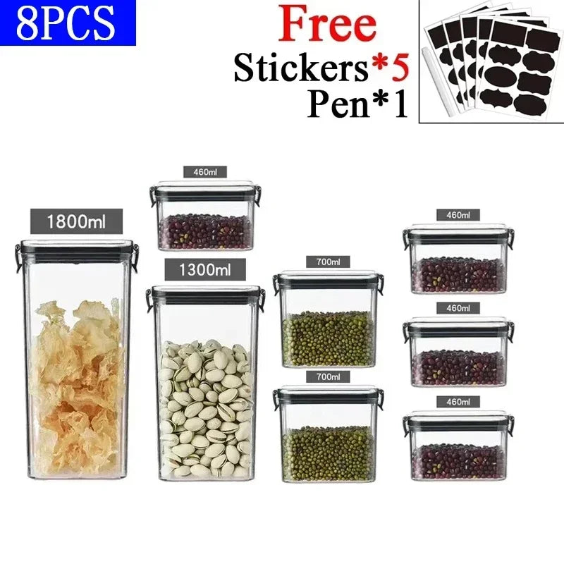 460-1800Ml Sets Kitchen Stackable Sealed Jar