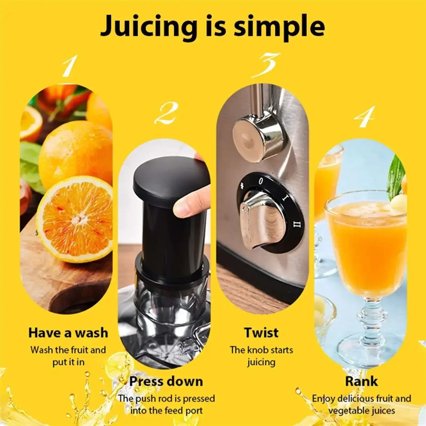 Stainless Steel Centrifugal Juice Extractor – Powerful Juicer