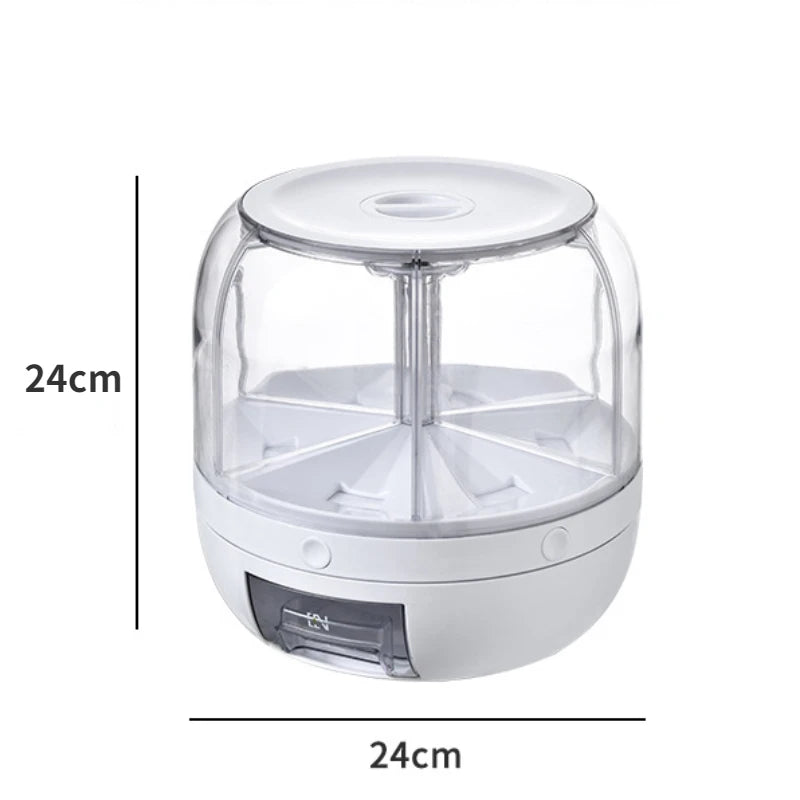 360 Degree Rotating Rice Dispenser Sealed Dry Cereal Grain Bucket
