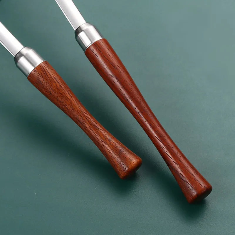 Stainless Steel Skimmer & Soup Ladle with Long Wooden Handle