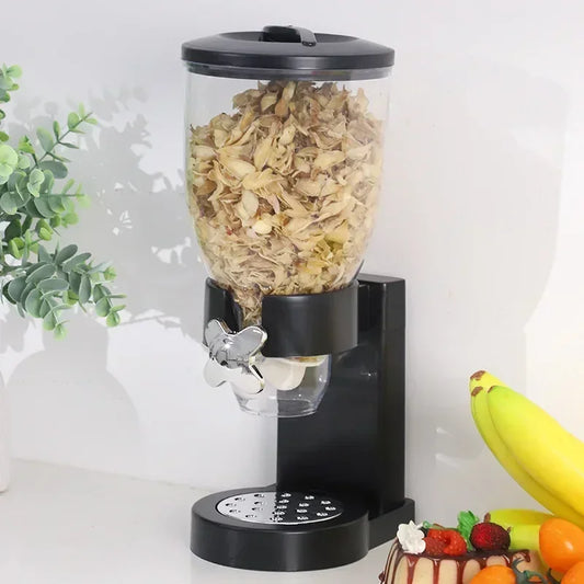 Rotating Button Extraction Kitchen Cereal Jars Kitchen Food Dispenser Safe Airtight High Kitchen Miscellaneous Grain Sealed Jar