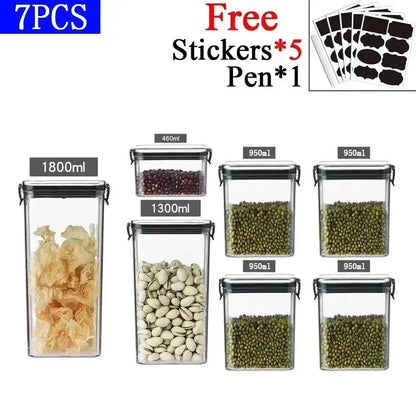 460-1800Ml Sets Kitchen Stackable Sealed Jar