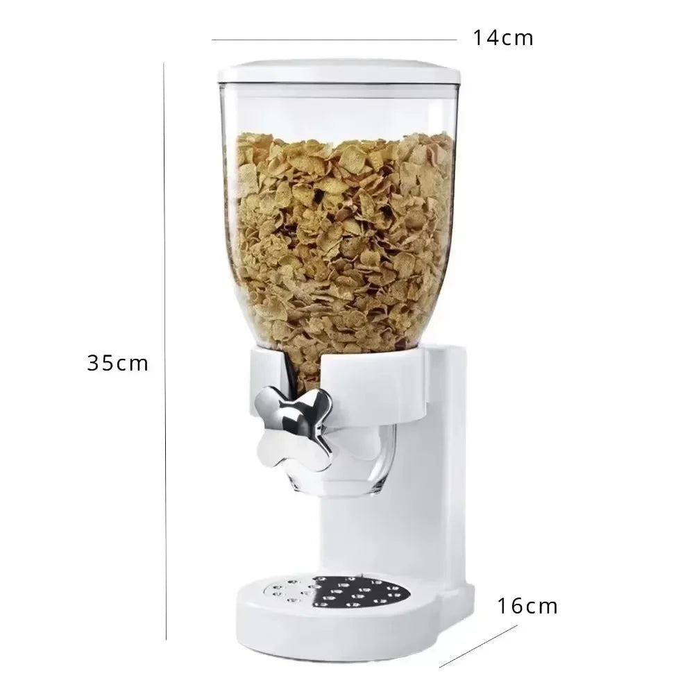 Rotating Button Extraction Kitchen Cereal Jars Kitchen Food Dispenser Safe Airtight High Kitchen Miscellaneous Grain Sealed Jar