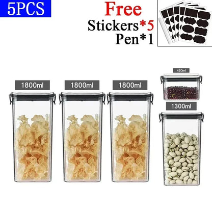 460-1800Ml Sets Kitchen Stackable Sealed Jar