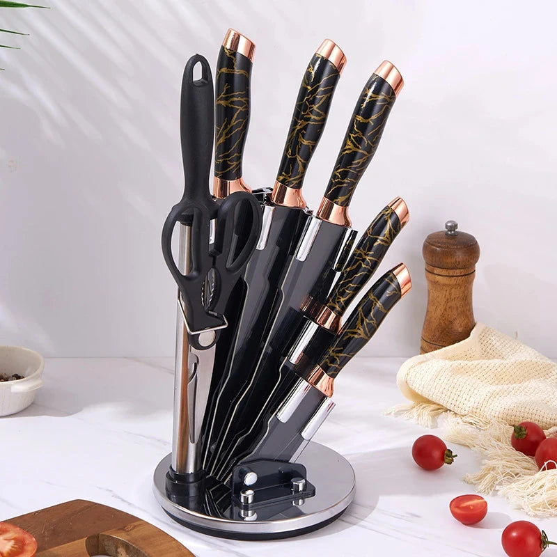 8-Piece Japanese Stainless Steel Kitchen Knife Set