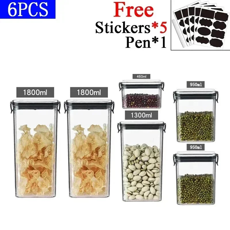460-1800Ml Sets Kitchen Stackable Sealed Jar