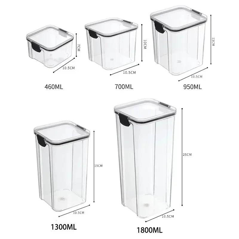 460-1800Ml Sets Kitchen Stackable Sealed Jar